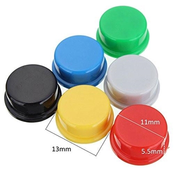 12X12X7.3mm Tactile Push Button Switch with cap [5pcs Pack]