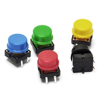12X12X7.3mm Tactile Push Button Switch with cap [5pcs Pack]