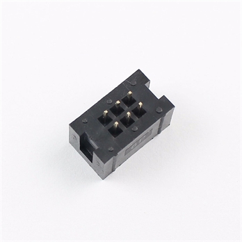 6 Pin straight male shrouded IDC socket