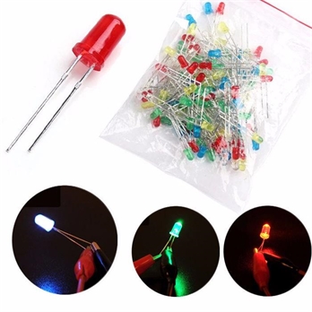 5mm LED Light Diodes Round Top Color Diffused LED Light Emitting Diode Lamp Assorted Kit