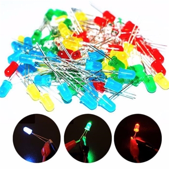 5mm LED Light Diodes Round Top Color Diffused LED Light Emitting Diode Lamp Assorted Kit