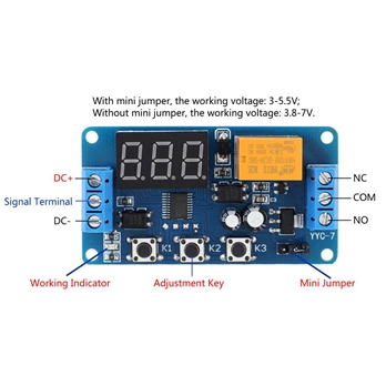 Timer relay switch module 3V, 3.7V, 4.5V, 5V ,6V