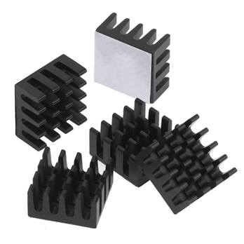 Black Aluminum Heatsink Cooler Cooling Kit for Raspberry Pi 3, Pi 2, Pi Model B+