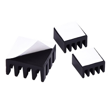 Black Aluminum Heatsink Cooler Cooling Kit for Raspberry Pi 3, Pi 2, Pi Model B+