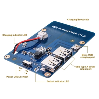 Lithium Battery Pack Expansion Board Power Supply for Raspberry