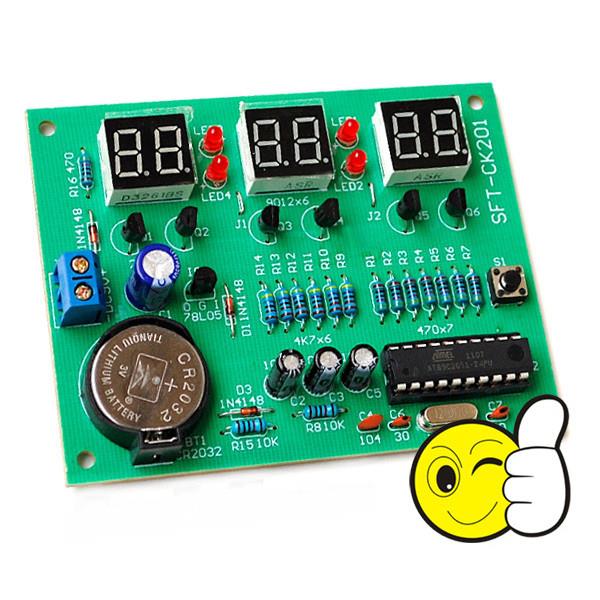 AT89C2051 6 Digital LED Electronic Clock DIY KIT