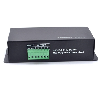 4 Channel RGBW DMX 512 Decoder DC12-24V LED Controller for LED Strip Light