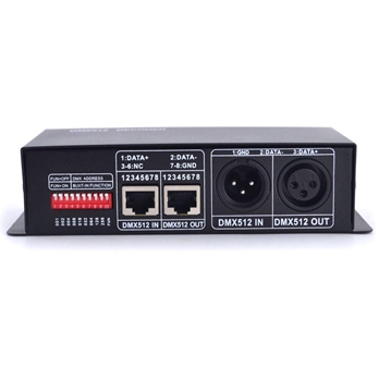 4 Channel RGBW DMX 512 Decoder DC12-24V LED Controller for LED Strip Light