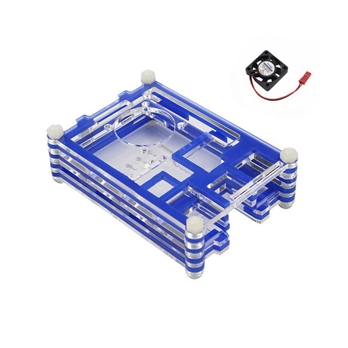 9 Layer Clear Acrylic Case Shell Enclosure Box with Cooling Fan For Raspberry Pi 3 Model B