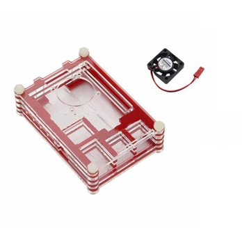 9 Layer Clear Acrylic Case Shell Enclosure Box with Cooling Fan For Raspberry Pi 3 Model B