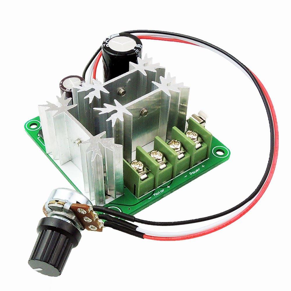 CCMHCN PWM Green DC Motor Speed Controller Green 6-90V 10A