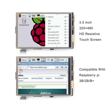 3.5 Inch Touch Display 480x320 Pixels with SPI Interface and Touch Pen for Raspberry Pi 3B 2 Model B