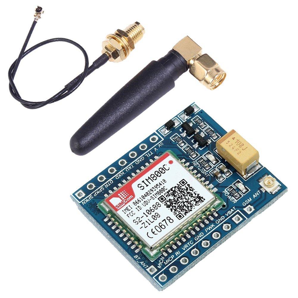 SIM800C GSM GPRS Module Quad Band with Antenna TTL Serial Interface for Arduino C51 STM32