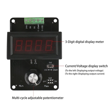 Current and Voltage Analog Simulator, 0-20mA,  DC 0-10V 4-20mA Adjustable Current Source