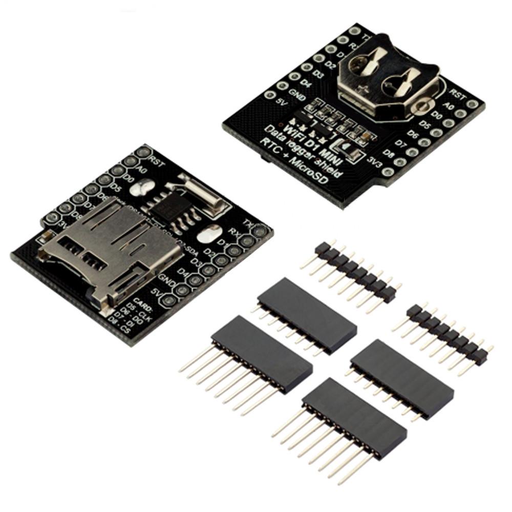 Micro SD Wemos D1 Mini Data Logger Shield RTC DS1307 Clock Board for Arduino Raspberry