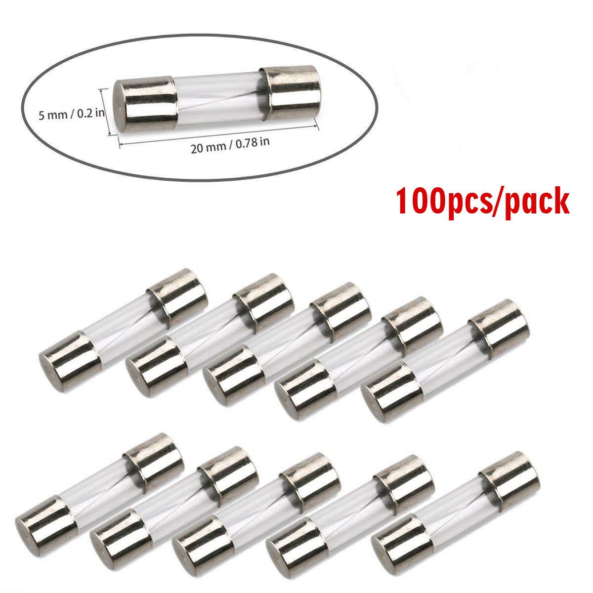 5X20MM Fast-Blow Fuse 250V Glass Fuse Fast Acting Fuse