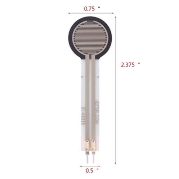 0.5 Inch Dia FSR402 Resistive Thin Film Pressure Sensor