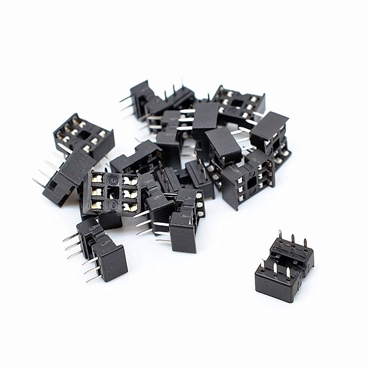 6 Pin DIP IC Sockets Adaptor Solder Type Socket [10pcs Pack]