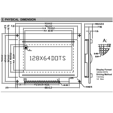 12864 LCD 128X64 LCD Screen [Green or Blue Backlight]