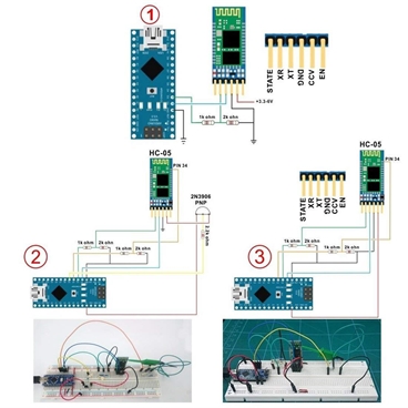 HC-05 6 Pin Wireless Bluetooth RF Transceiver Module Serial BT Module for Arduino