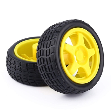 65mm Arduino Plastic Tire Wheel for DIY Robot Smart Car Robot