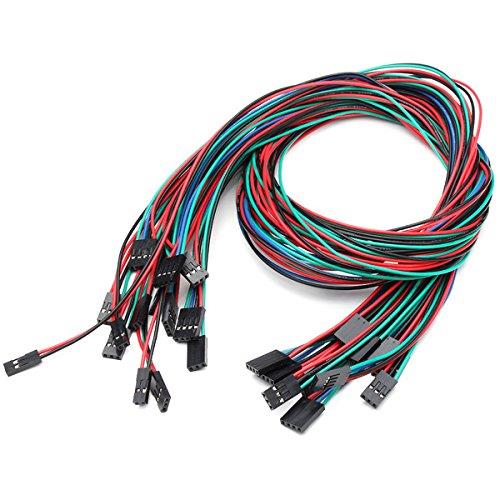 70cm 3pin Female to Female 2.54mm Pitch Jumper Cable[5pcs Pack]