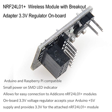 NRF24L01 Breakout Adapter with on-board 3.3V Regulator