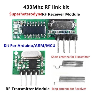 433Mhz RF Wireless WL102 Superheterodyne Receiver and WL101 Transmitter with Antenna Kit