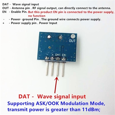 433Mhz RF Wireless WL102 Superheterodyne Receiver and WL101 Transmitter with Antenna Kit