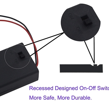 2XAA Battery Holder with ON/OFF Switch