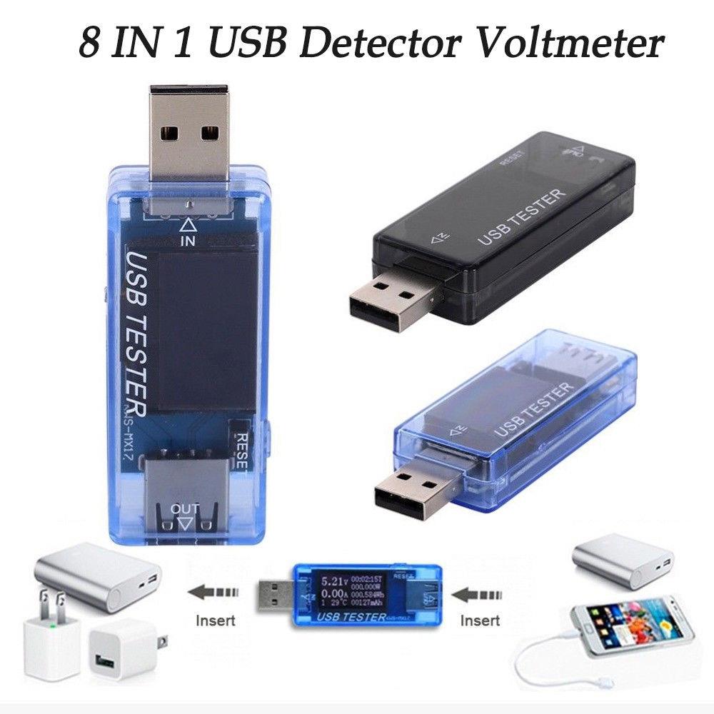 4~30V, 0~5A USB Detector Voltmeter Ammeter Power Capacity Tester Voltage Current Meter