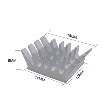 13x14x6mm Aluminum Cooling Heat Sink [5pcs Pack]