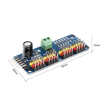 PCA9685 12 bit 16 Channel PWM Servo Motor Driver I2C Module