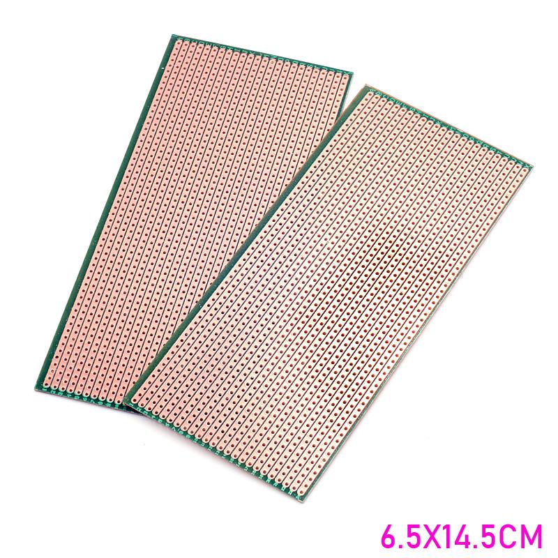 6.5X14.5cm Stripboard Veroboard Uncut PCB Platine Single Side Circuit Board [2pcs Pack]