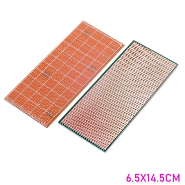 6.5X14.5cm Stripboard Veroboard Uncut PCB Platine Single Side Circuit Board [2pcs Pack]