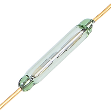 MKA14103 Gold Tone Glass Tube N/O SPST Magnetic Reed Switch 2X14mm [5pcs Pack]