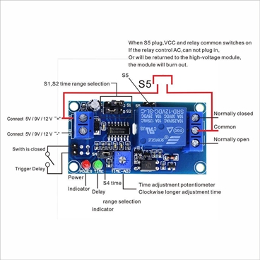 12V DC ON/OFF Delay Turn off Switch Relay Module with Timer