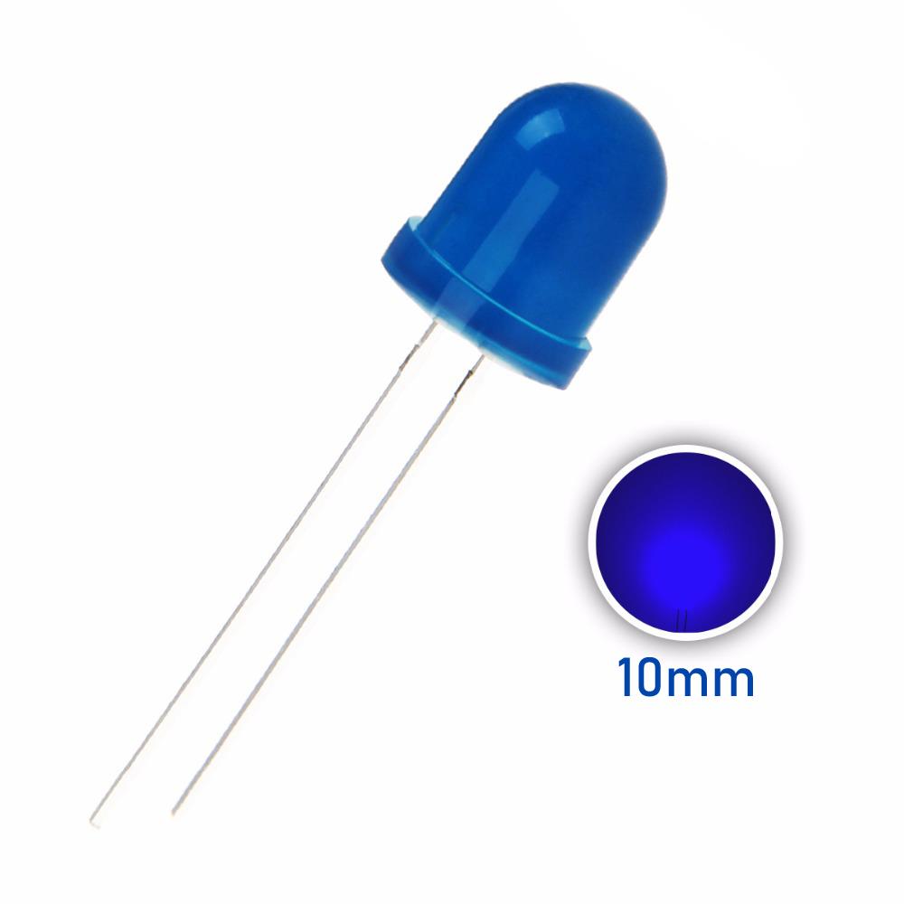 10mm LED Diode Blue Diffused Light [10pcs Pack]