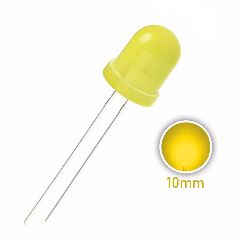10mm LED Diode Yellow Diffused Light [10pcs Pack]