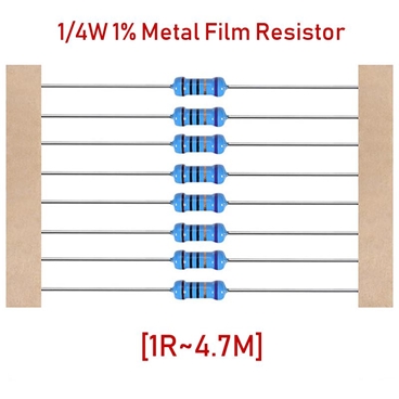 1/4W Metal Film Resistor [100pcs Pack]