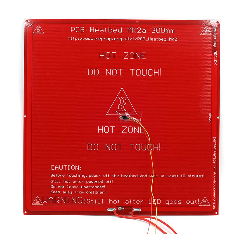 MK2A 300mm RepRap RAMPS 1.4 PCB Heatbed with Thermistors