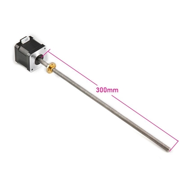 Nema17 Stepper Motor With 300mm Stainless Steel Lead Screw T8 Nut For 3D Printer CNC Part