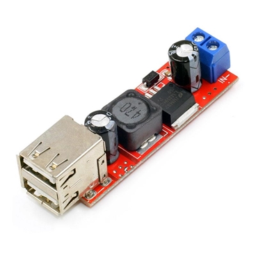 Dual USB Output DC-DC 6~40V to 5V 3A Car Vehicle Charger LM2596 Step-down Power Supply Module Buck Regulator