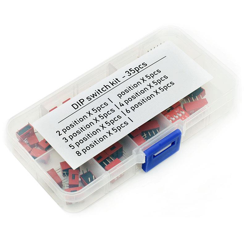DIP Switch Kit In Box [35PCS, 1,2,3,4,5,6,8 positions]