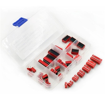 DIP Switch Kit In Box [35PCS, 1,2,3,4,5,6,8 positions]