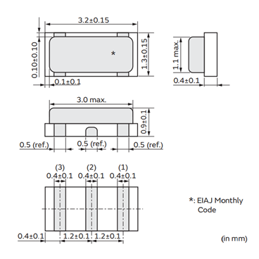 CSTCE16M0V53-R0 CSTCE16M0V53-R0 16MHZ 3215 SMT Ceramic Crystal oscillator [10pcs Pack]