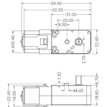 Metal Gear TT DC Gearbox Motor 1:90 Single Axis for Robot Smart Car