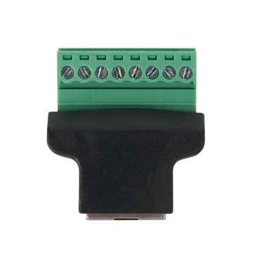 RJ45 Female To 8 Pin Screw Term Block Terminal Connector