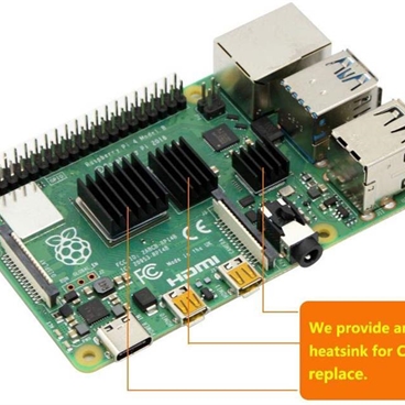 Single Cooling Fan & Heatsinks for Raspberry Pi 4