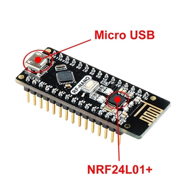 Nano V3.0 Micro USB Board QFN32 ATmega328P 5V 16M CH340 Integrated NRF24l01+2.4G